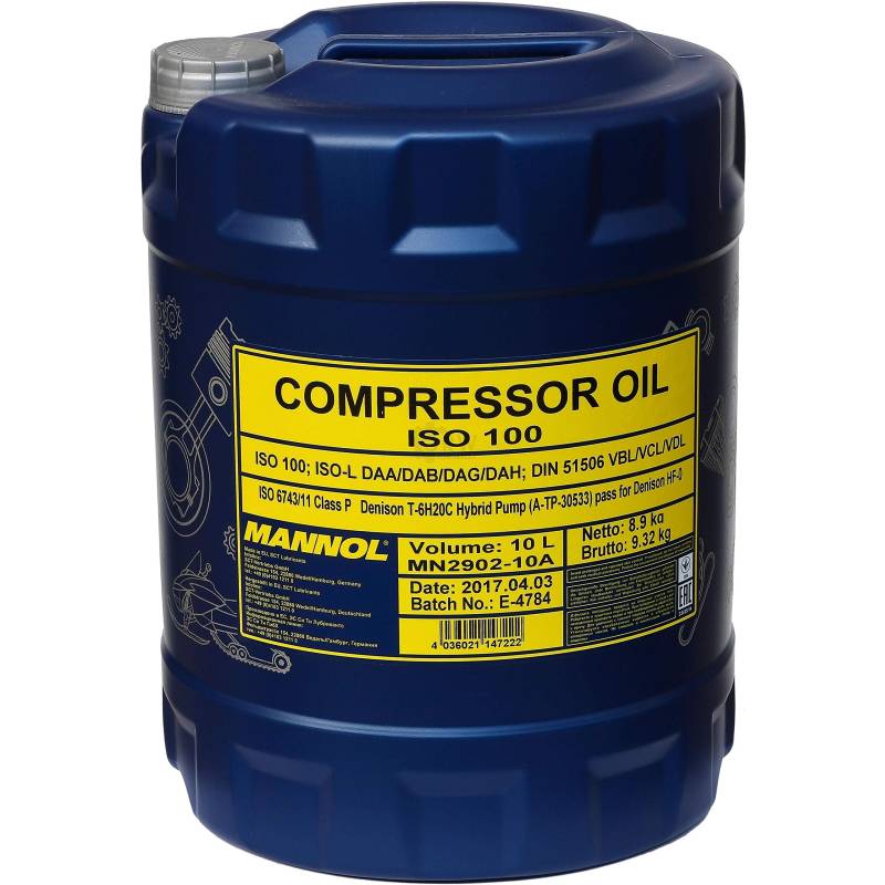 MANNOL Compressor Oil ISO 100 2902 10 L von MANNOL