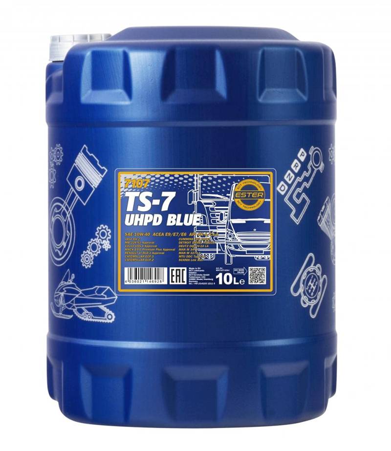 1 x 10L MANNOL UHPD TS-7 BLUE 10W-40 CJ-4 / LKW Busse Motoroel 228. 51 VDS-4 von MANNOL