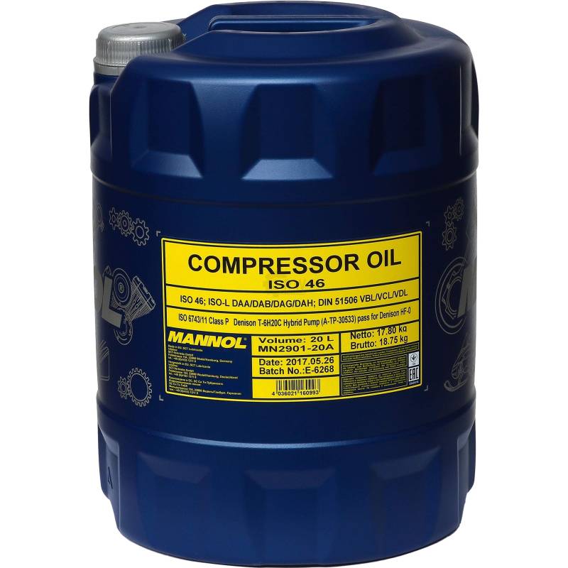 MANNOL Compressor Oil ISO 46 2901 20 L von MANNOL