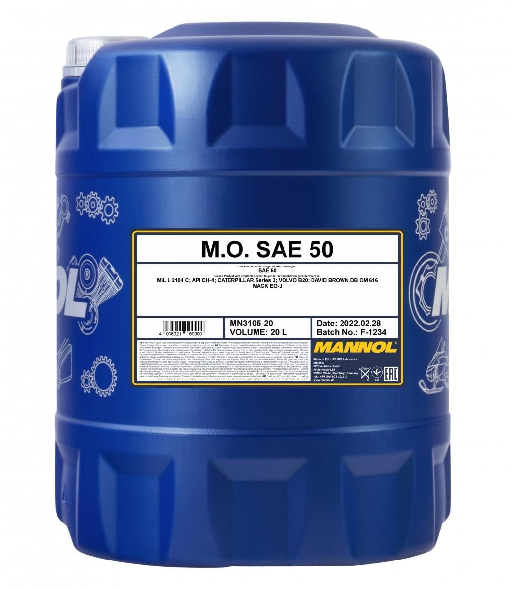 20L MANNOL M.O. SAE 50 Motoröl von MANNOL