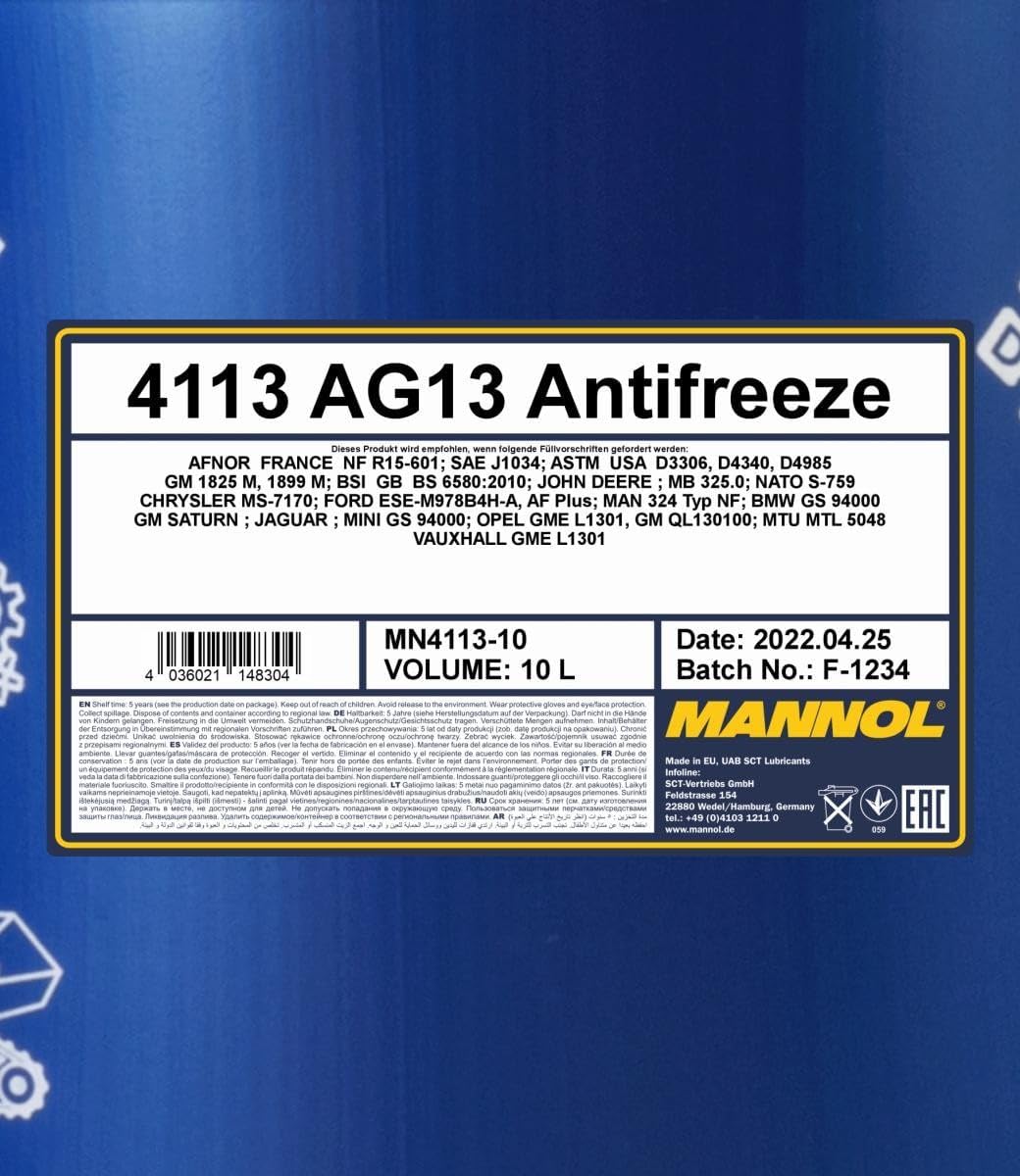 MANNOL Antifreeze AG13 Hightec 10 L MANNOL Antifreeze AG13 Hightec 10 L von MANNOL