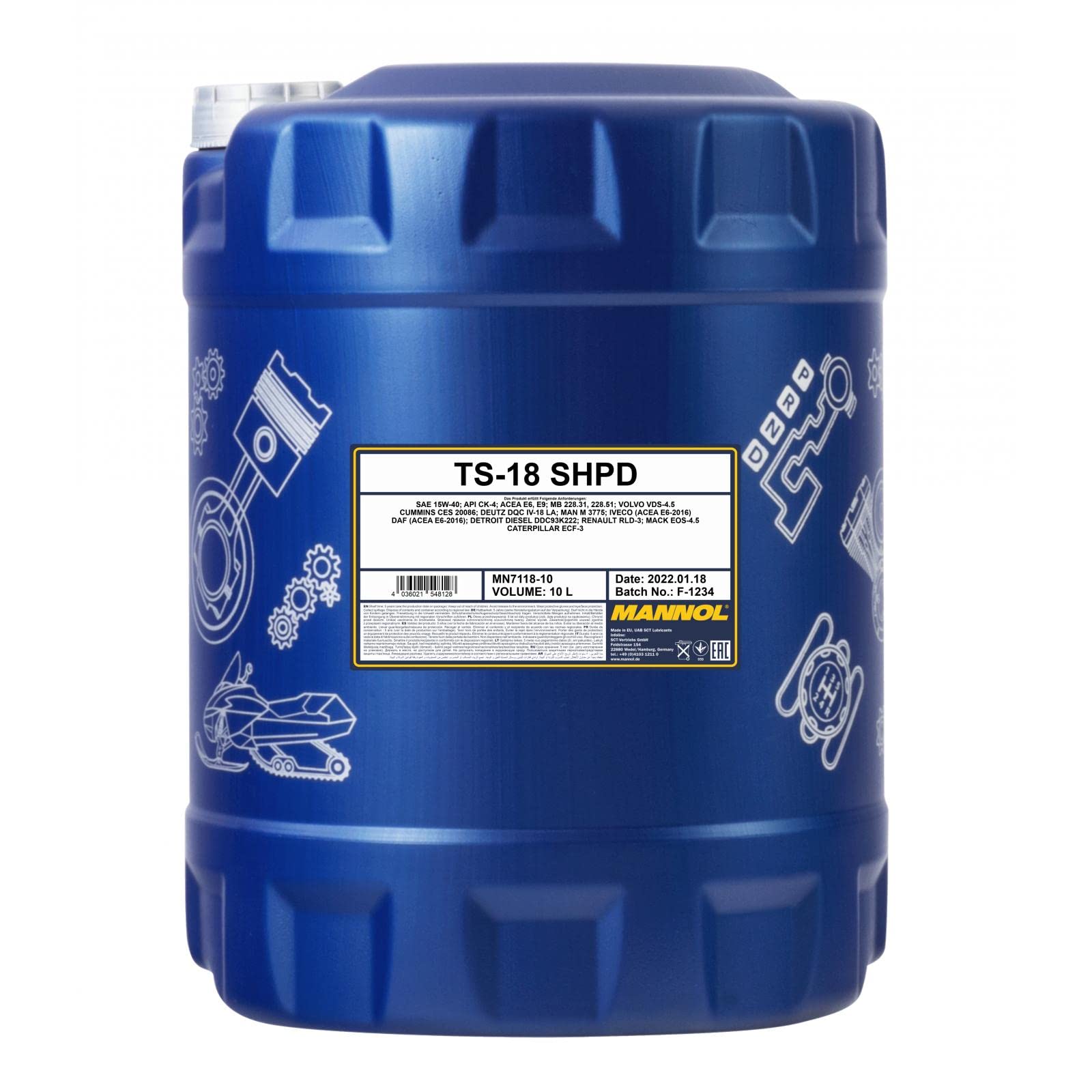 10L MANNOL TS-18 15W-40 API CK-4/SN ACEA E7/E9 10L MANNOL TS-18 15W-40 API CK-4/SN ACEA E7/E9 von MANNOL