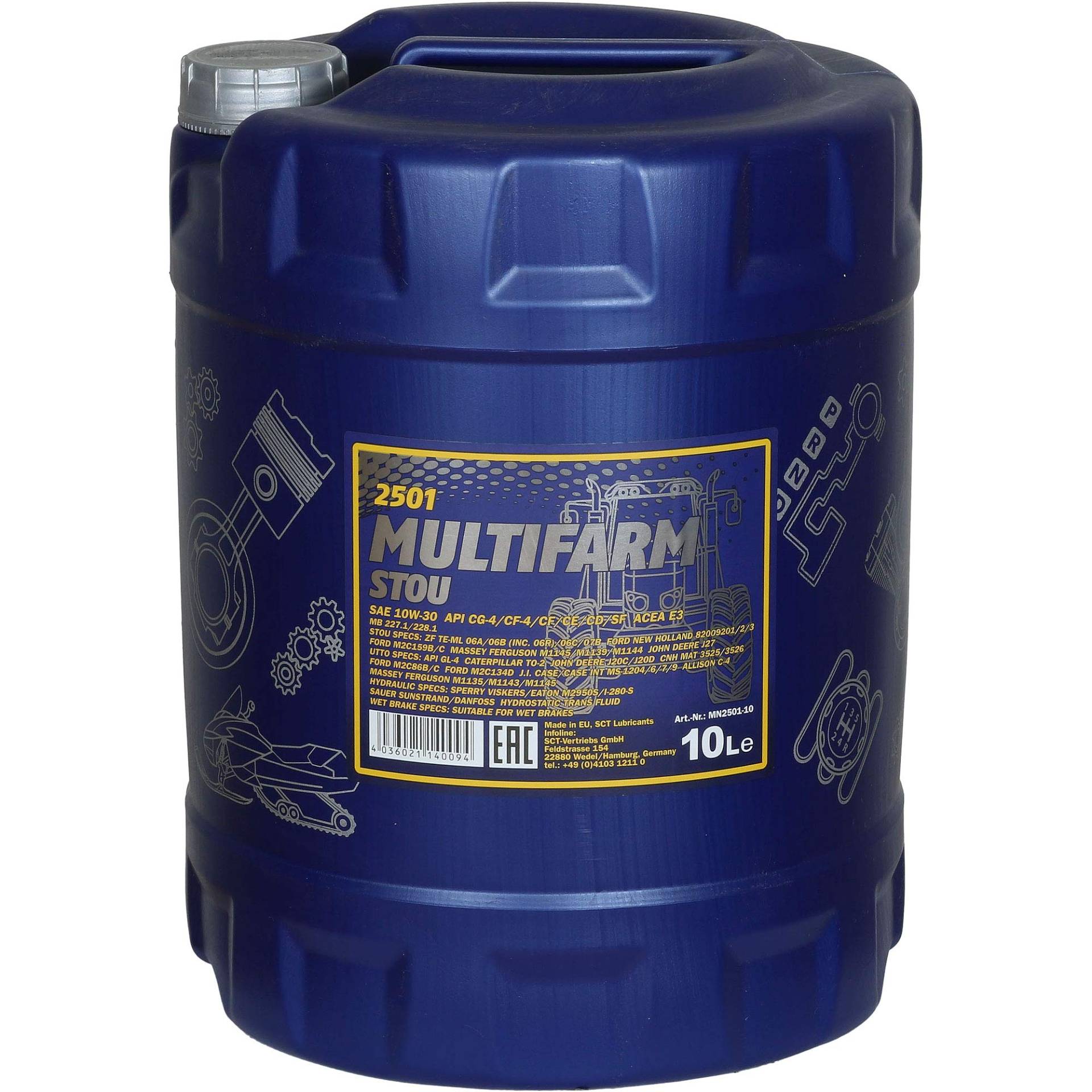 10W-30 Multifarm STOU Traktor Motoren, Getriebe und Hydrauliköl 10W-30 Multifarm STOU Traktor Motoren, Getriebe und Hydrauliköl von MANNOL