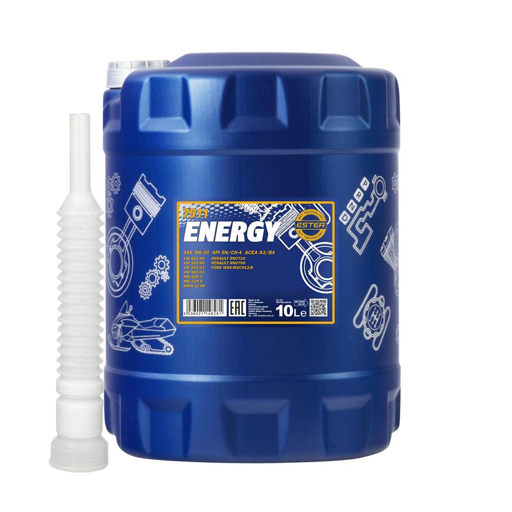 10l, MANNOL 7511 ENERGY 5W-30 MOTORÖL + Ausgießer von MANNOL