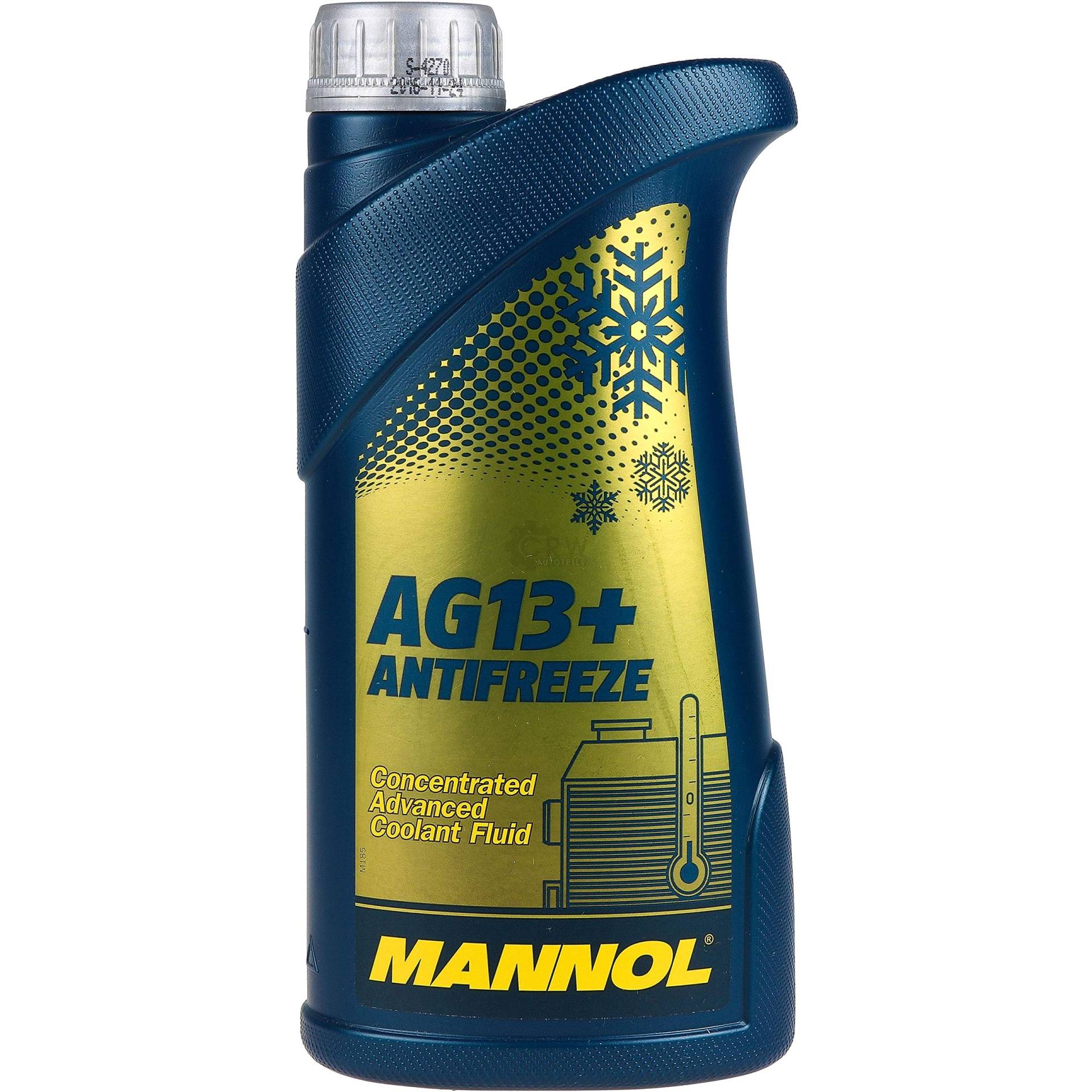 1 Liter MANNOL Kühlerfrostschutz Antifreeze AG13+ Advanced gelb Konzentrat G13+ von MANNOL