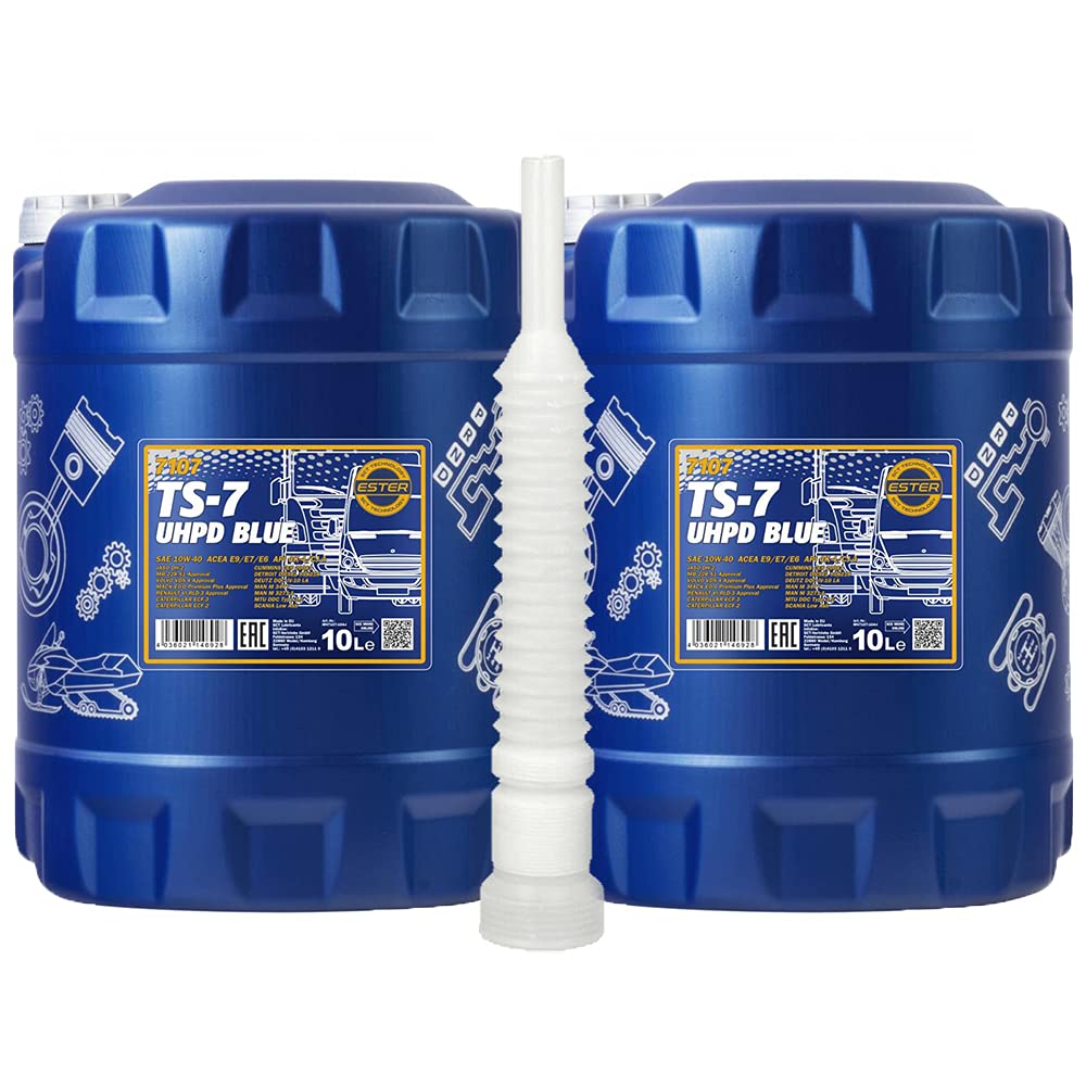 2 x 10L MANNOL UHPD TS-7 BLUE 10W-40 CJ-4 E9-2012 / NKW Motoröl DPF LKW Busse Traktor 228.51 VDS-4 von MANNOL