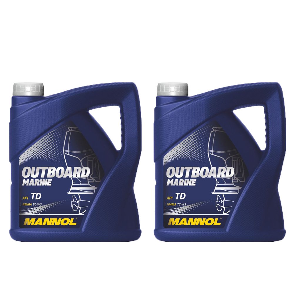 2 x 4L MANNOL Outboard Marine/API TD NMMA TC-W3 2-Takt Bootsmotoröl von MANNOL