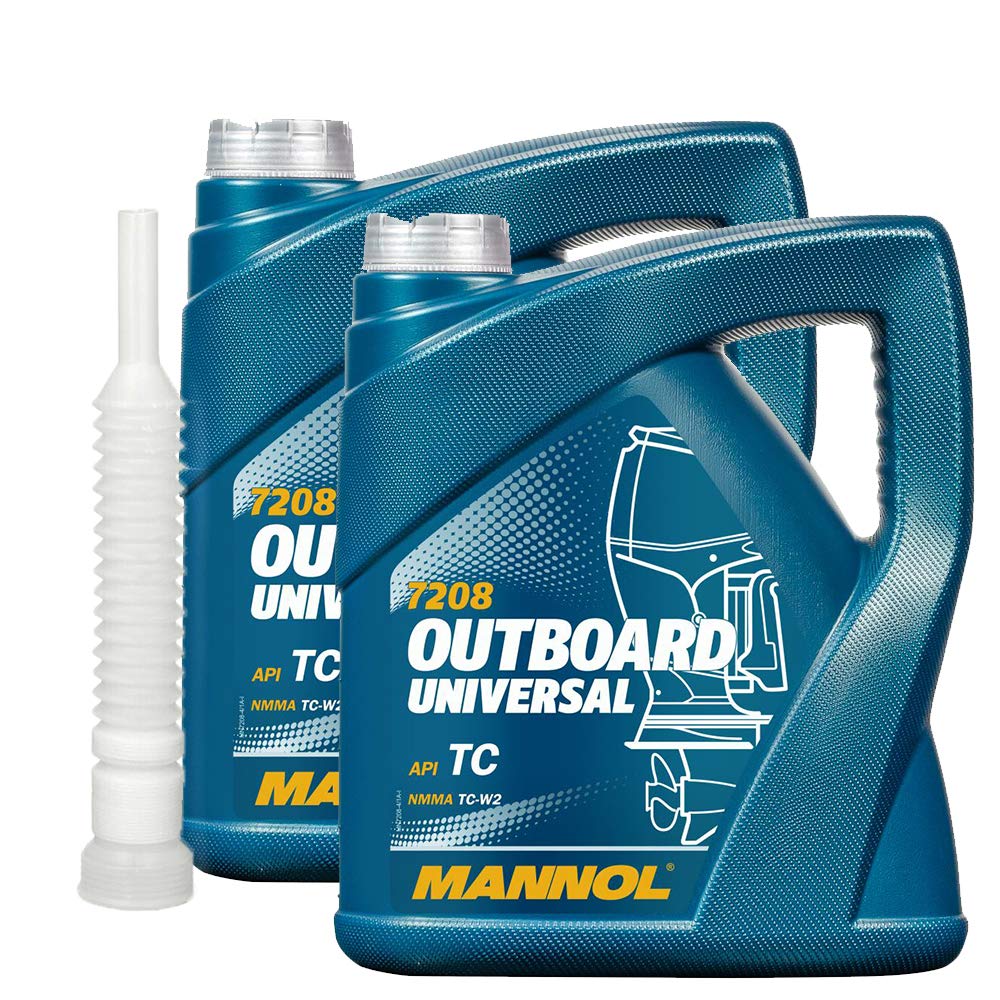 2 x4l, MANNOL 7208 Outboard Universal TC-W2 Boot Öl + Ausgießer von MANNOL
