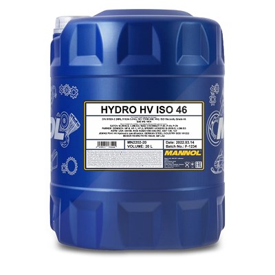 Mannol 20 L Hydro HV ISO 46 Hydrauliköl [Hersteller-Nr. MN2202-20] von MANNOL