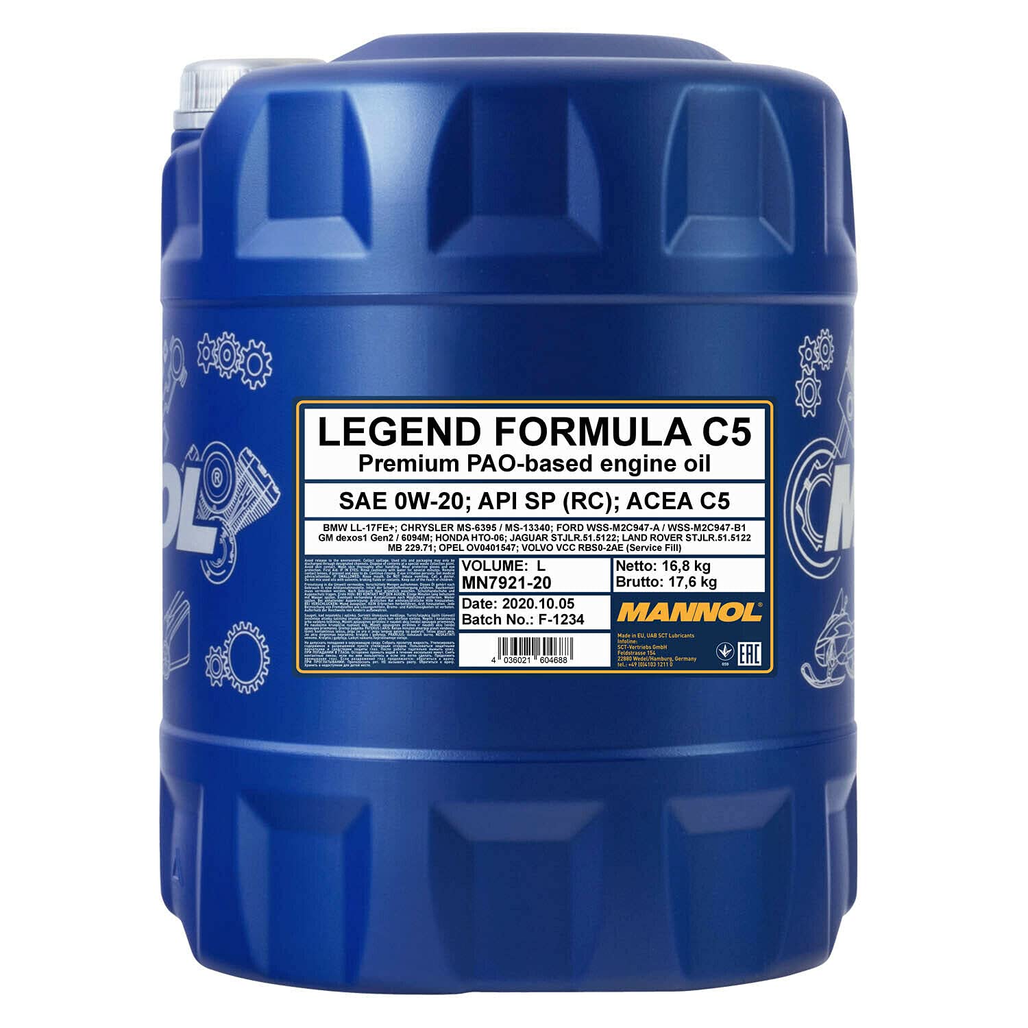 20 Liter MANNOL 0W-20 Energy Formula C5 Motoröl von MANNOL