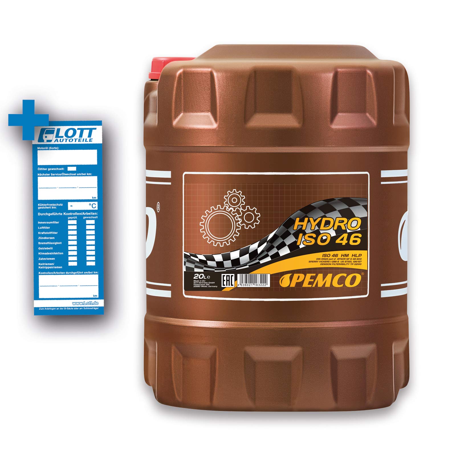 20 Liter PEMCO Hydro ISO 46 Hydrauliköl HLP 46 von PEMCO