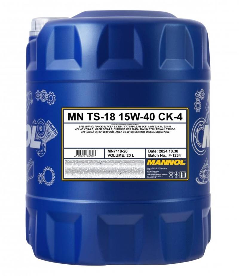 MANNOL TS-18 15W-40 CK-4 20 L von MANNOL
