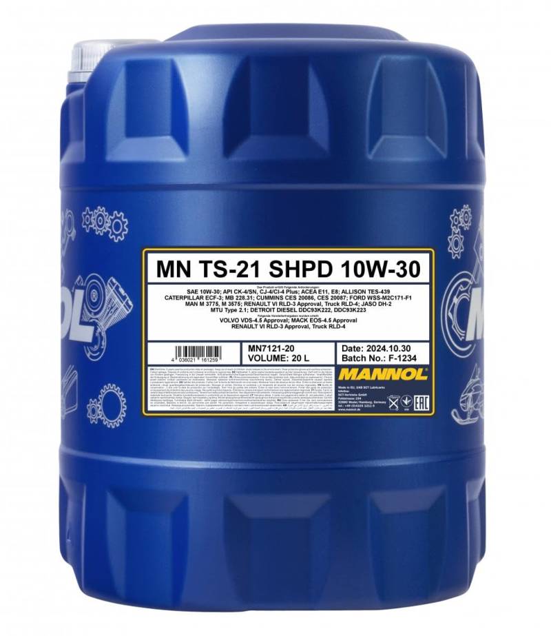 20L Mannol TS-21 SHPD 10W-30 Motoröl von MANNOL