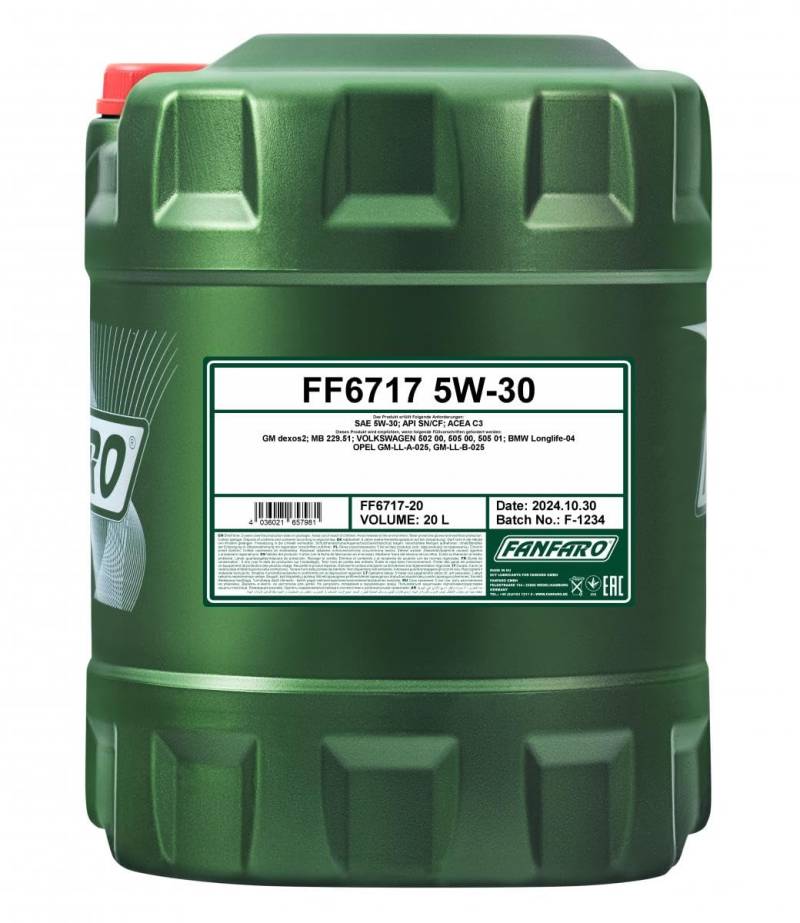 FANFARO for Chevrolet Opel 5W-30 20 L von FANFARO