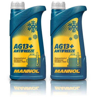 Mannol 2x 1 L Antifreeze AG13+ Advanced Kühlerfrostschutzmittel [Hersteller-Nr. MN4114-1] von MANNOL