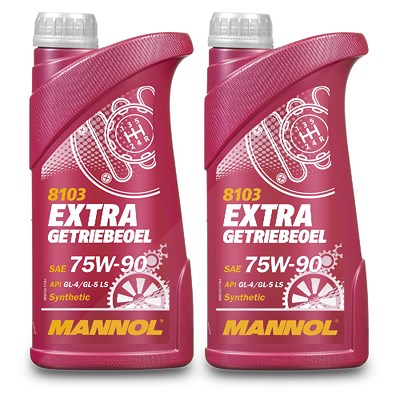 Mannol 2x 1 L Extra Getriebeöl 75W-90 API GL-5 LS (Limited Slip) [Hersteller-Nr. MN8103-1] von MANNOL