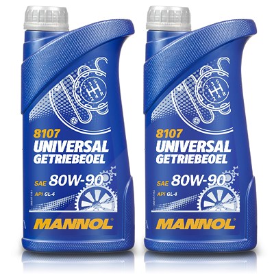 Mannol 2x 1 L Universal Getriebeöl 80W-90 API GL-4 Mannol 2x 1 L Universal Getriebeöl 80W-90 API GL-4 von MANNOL