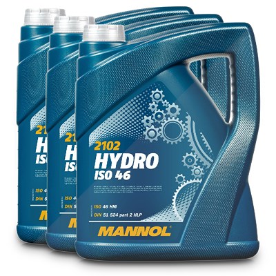 Mannol 3x 5 L Hydro ISO 46 Hydrauliköl [Hersteller-Nr. MN2102-5] von MANNOL