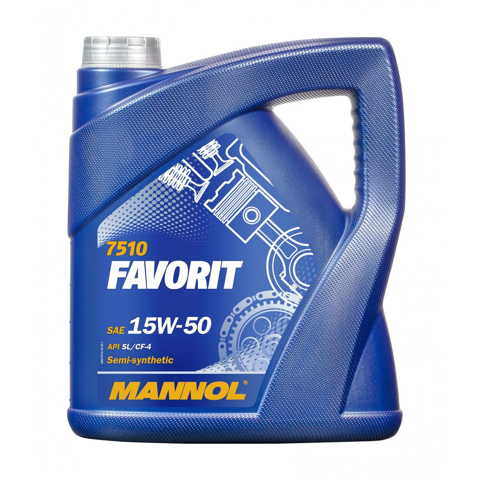 4 Liter Original MANNOL Motoröl Favorit 15W-50 API SL/CF/CF-4 Engine Oil Öl von MANNOL