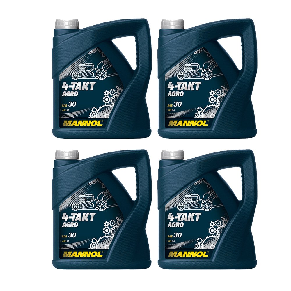 4 x 4L MANNOL 4-Takt Agro SAE 30 API SG/Rasenmäher-Motoröl von MANNOL