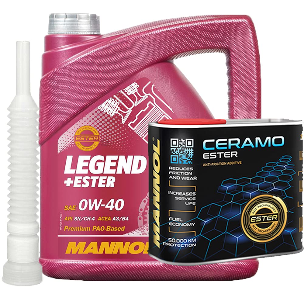 4l, MANNOL Legend+Ester SAE 0W-40 Öl+ Ceramo Ester Additiv 300ml 4l, MANNOL Legend+Ester SAE 0W-40 Öl+ Ceramo Ester Additiv 300ml von MANNOL