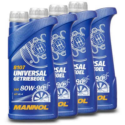 Mannol 4x 1 L Universal Getriebeöl 80W-90 API GL-4 [Hersteller-Nr. MN8107-1] von MANNOL