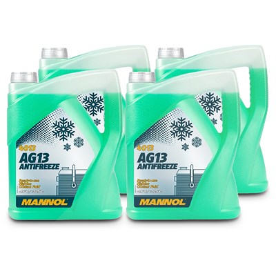 Mannol 4x 5 L Antifreeze AG13 (-40) Hightec Kühlerfrostschutzmittel [Hersteller-Nr. MN4013-5] von MANNOL