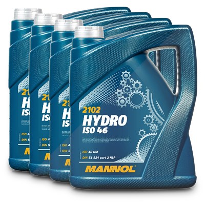 Mannol 4x 5 L Hydro ISO 46 Hydrauliköl [Hersteller-Nr. MN2102-5] von MANNOL