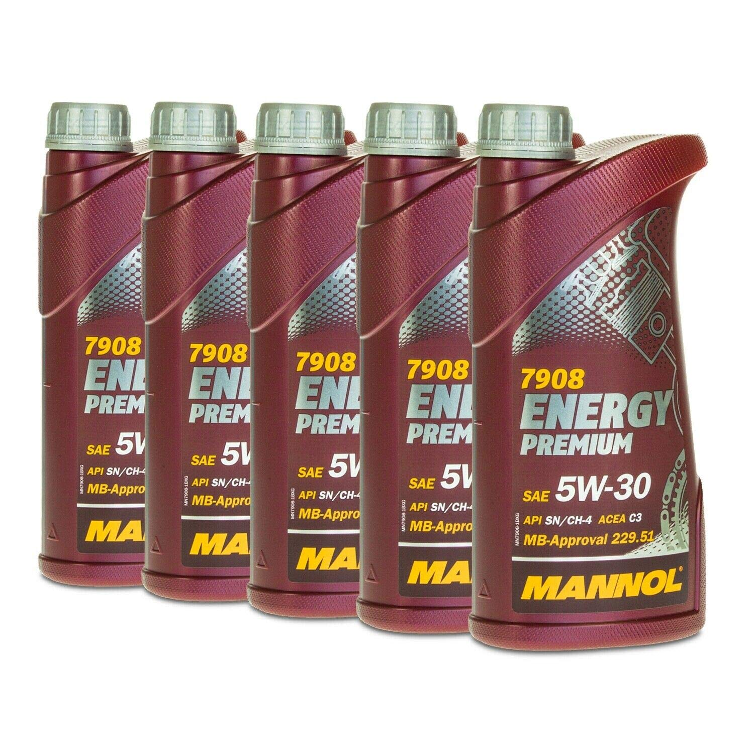 5 x 1 (5 Liter), MANNOL ENERGY PREMIUM 5W-30 FREIGABE 229.51 505.01 MOTORÖL von MANNOL