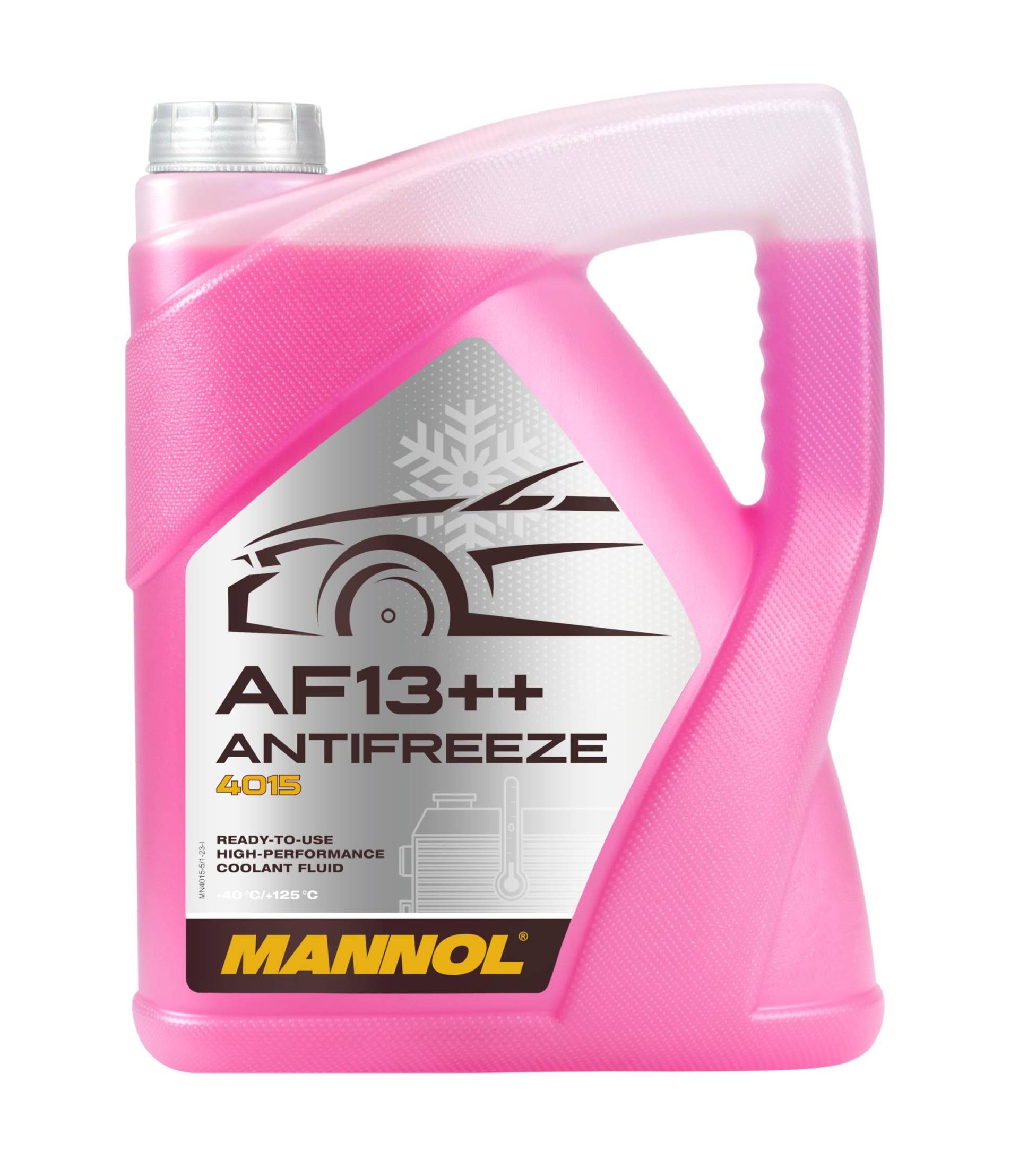Mannol AF13++ Kühlerfrostschutz Hochleistungsflüssigkeit, 5L - Schutz bis -40°C, Korrosions- & Ablagerungsschutz, Rot von MANNOL