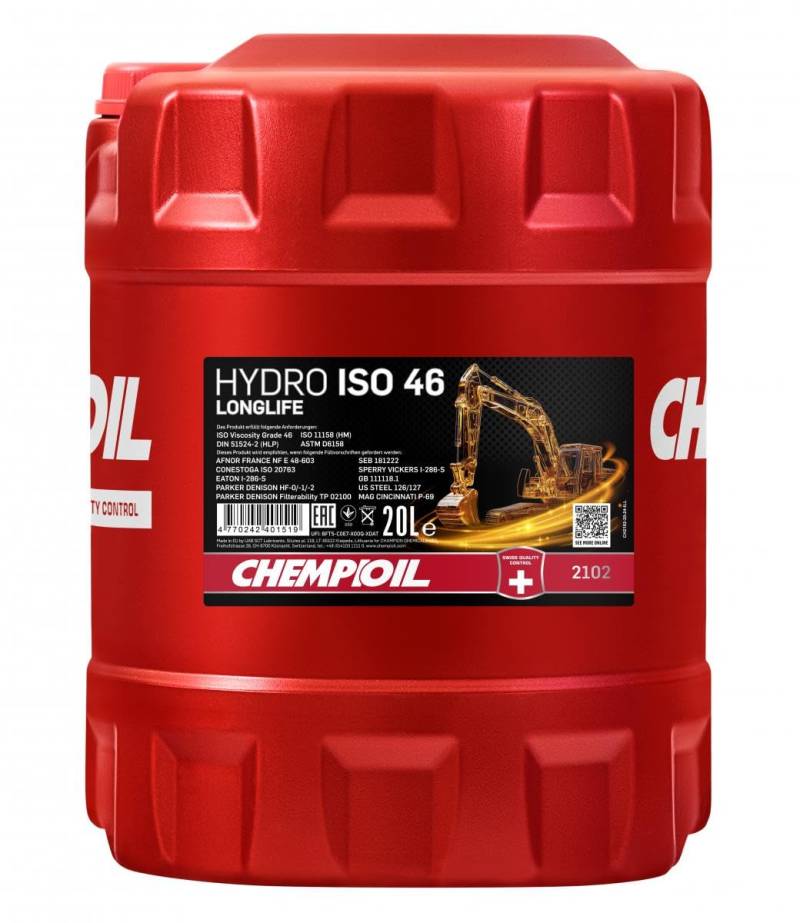 CHEMPIOIL Hydro ISO 46 LONGLIFE 20 L CHEMPIOIL Hydro ISO 46 LONGLIFE 20 L von MANNOL