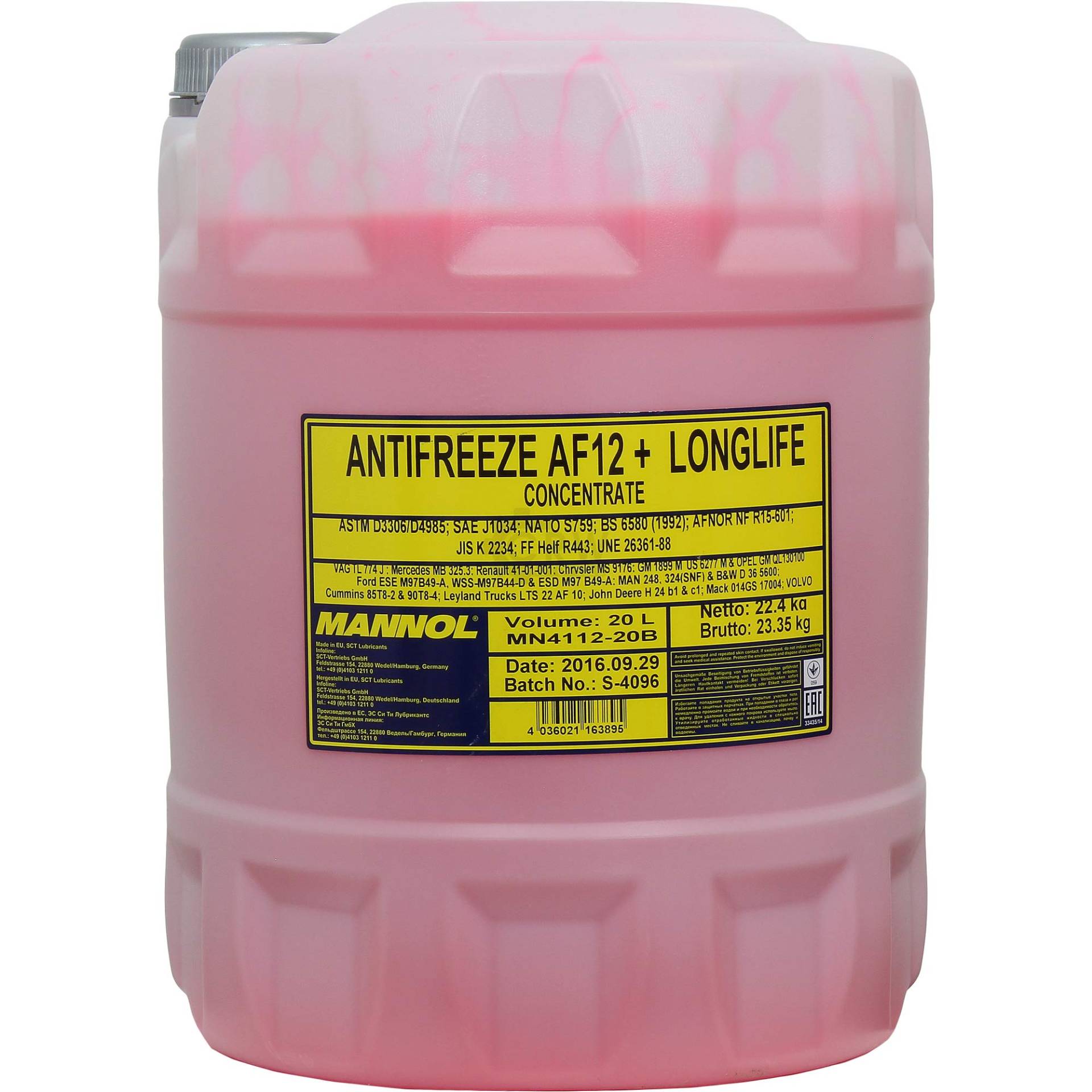 MANNOL Antifreeze AF12+ Longlife 20 L MANNOL Antifreeze AF12+ Longlife 20 L von MANNOL