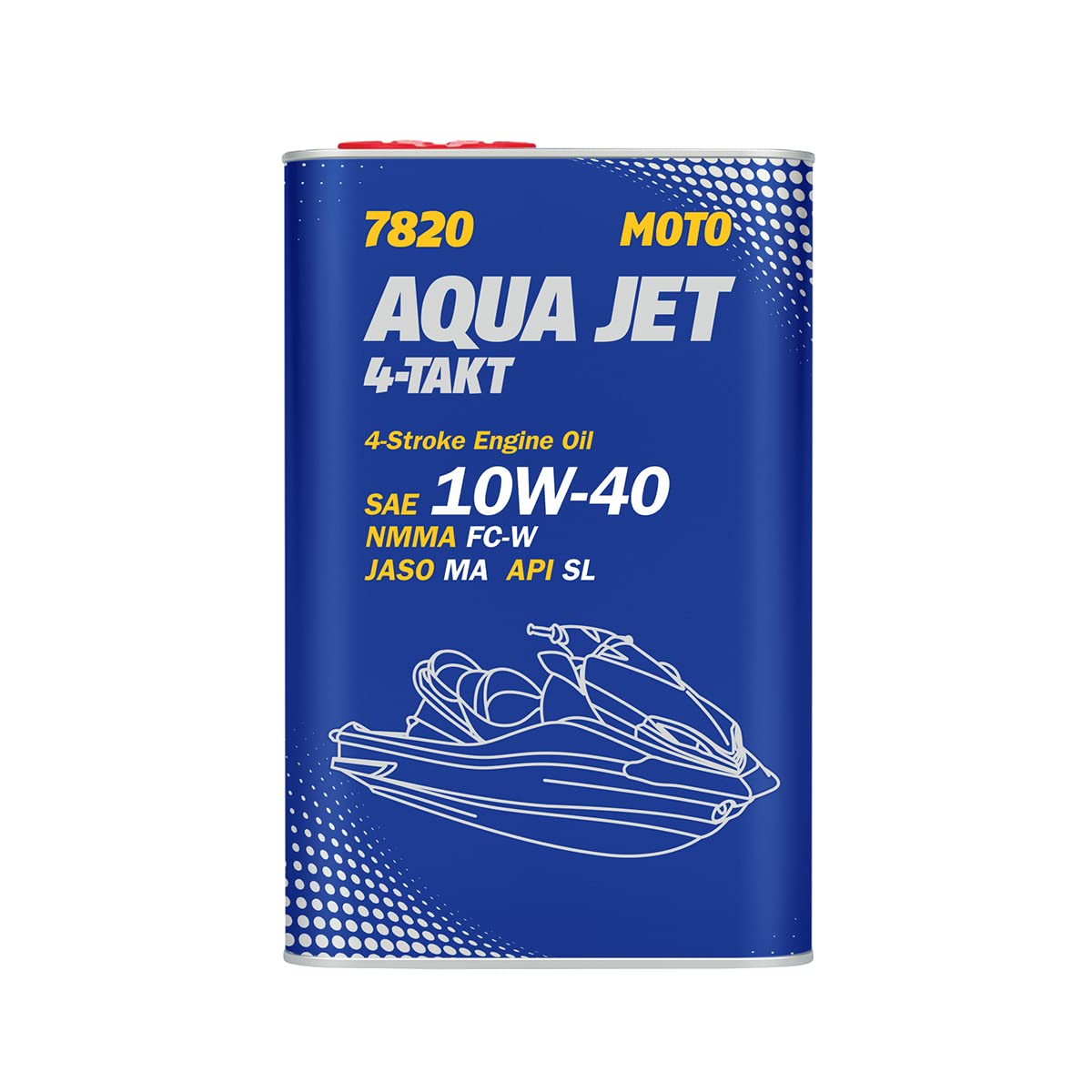 MANNOL 1 x 1L 7820 Aqua Jet 4-Takt 10W-40/API SL NMMA FC-W Jetskis Motoröl von MANNOL
