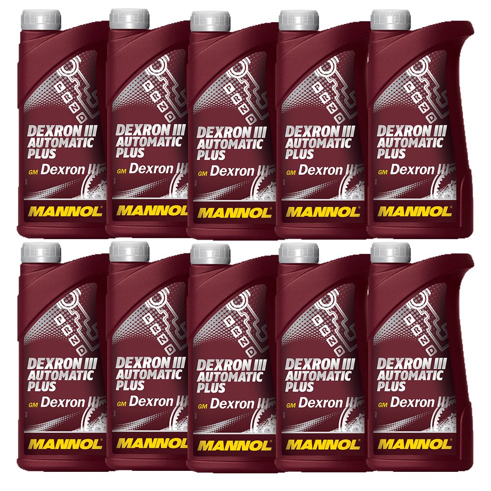 MANNOL 10 x 1000ml Dexron III Automatic Plus ATF Getriebe?l Servo?l Rot MANNOL 10 x 1000ml Dexron III Automatic Plus ATF Getriebe?l Servo?l Rot von MANNOL