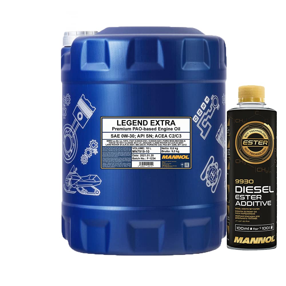 MANNOL 10l, 7919 Legend Extra 0W-30 229.51 + Anti-Verschleiß-Reinigung-Additiv - Dieselzusatz 250ml MANNOL 10l, 7919 Legend Extra 0W-30 229.51 + Anti-Verschleiß-Reinigung-Additiv - Dieselzusatz 250ml von MANNOL