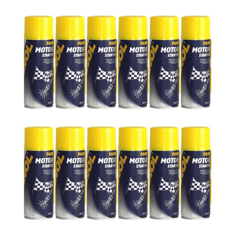 MANNOL 12 x 450ml 9669 Motor Starter/Starthilfe Kaltstart von MANNOL