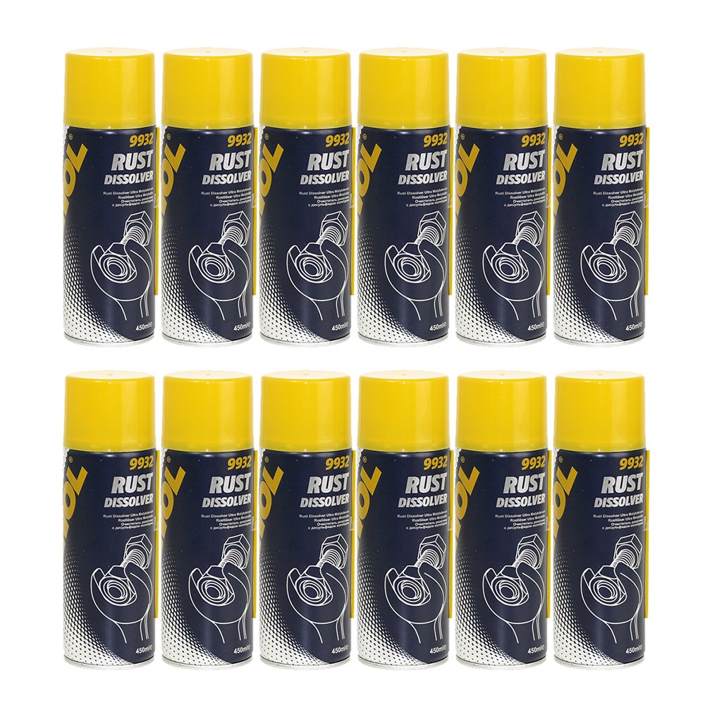 MANNOL 12 x 450ml 9932 Rust Dissolver/Rostlöser + Molybden MoS2 MANNOL 12 x 450ml 9932 Rust Dissolver/Rostlöser + Molybden MoS2 von MANNOL