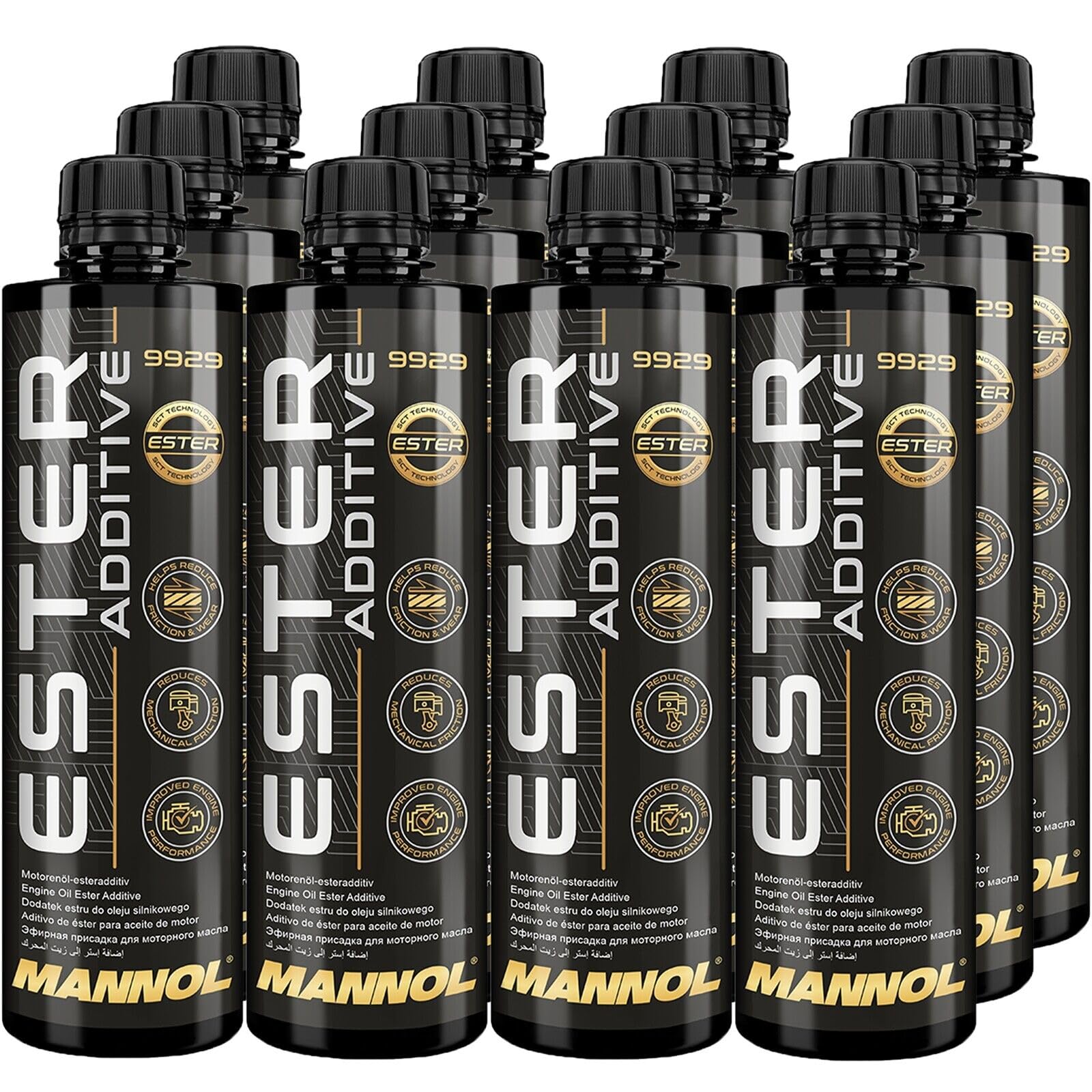 MANNOL 12x 450ml, 9929 Ester Additive Motoröl Zusatz Gruppe V von MANNOL