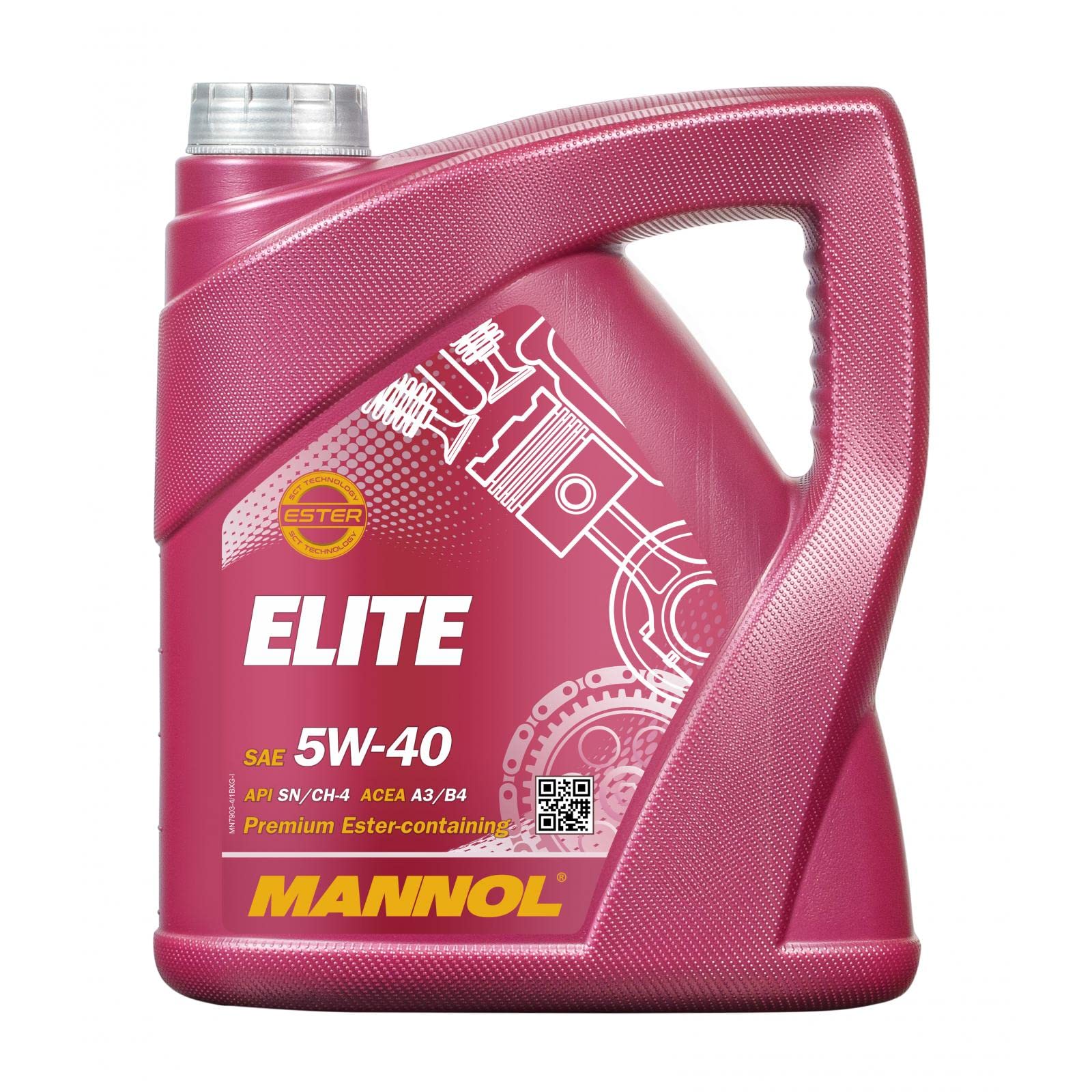 MANNOL Elite 5W-40 API SN/CF Motorenöl, 4 Liter von MANNOL