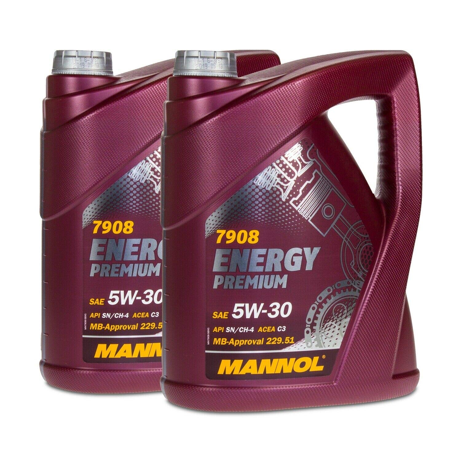 MANNOL 2 x 5 (10 Liter) Energy Premium 5W-30 FREIGABE 229.51 505.01 C3 DPF MOTORÖL von MANNOL