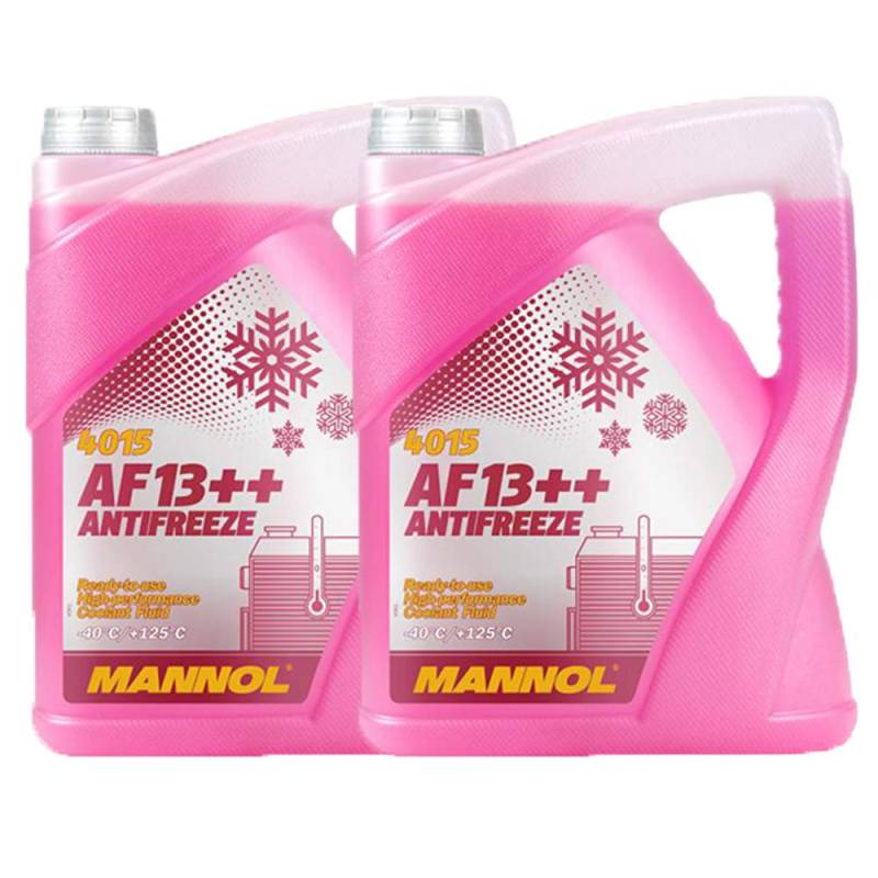 MANNOL 2 x 5 Liter, AF13++ -40°C Antifreeze Kühlerfrostschutz Fertigmischung G13+ Violett von MANNOL