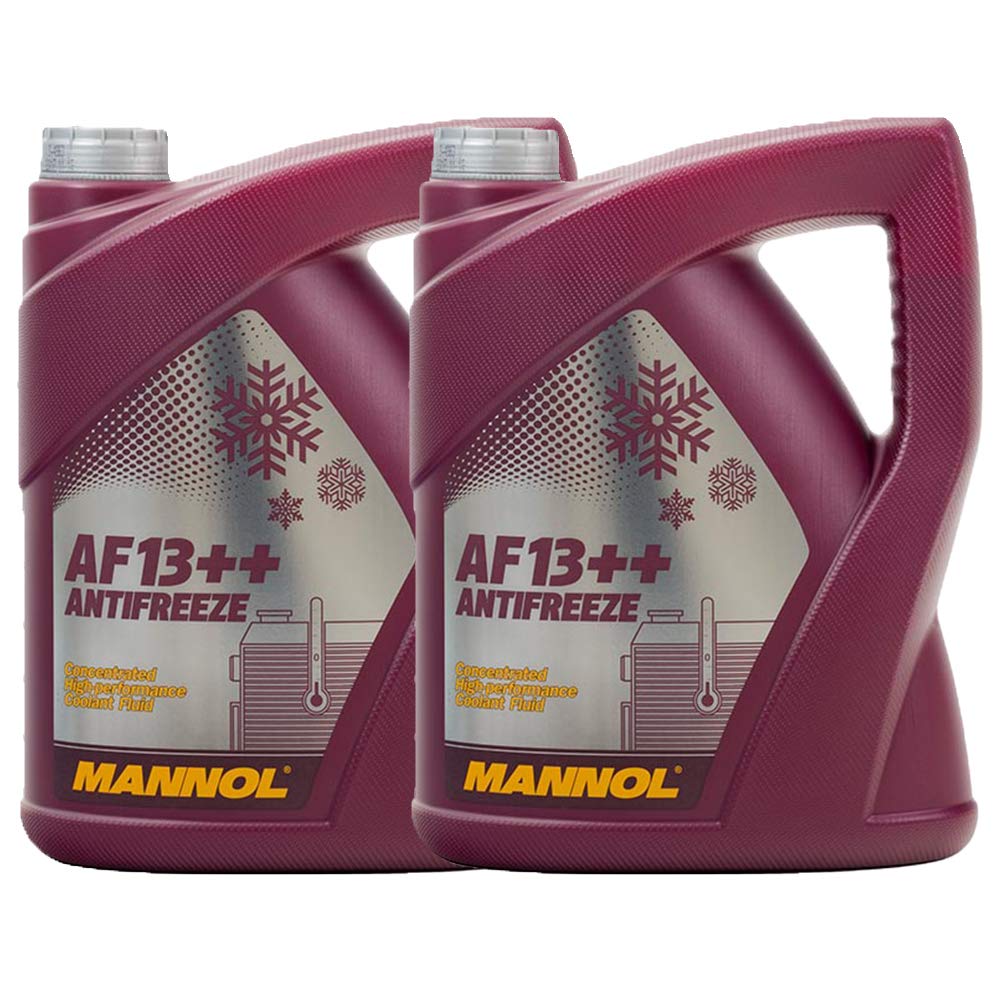 MANNOL 2 x 5 Liter AF13++ Antifreeze Kühlerfrostschutz Konzentrat Rot G13 von MANNOL