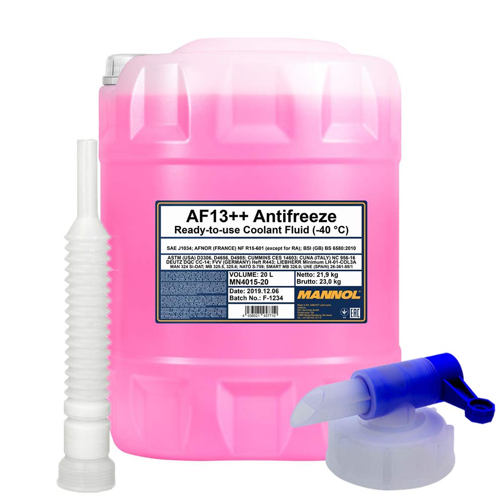 MANNOL 20 Liter, AF13++ -40°C Antifreeze Kühlerfrostschutz Fertigmischung G13+ violett MANNOL 20 Liter, AF13++ -40°C Antifreeze Kühlerfrostschutz Fertigmischung G13+ violett von MANNOL
