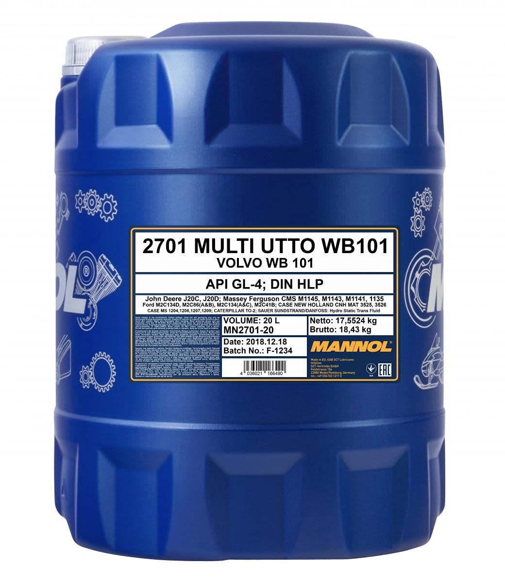MANNOL 20 Liter, Multi UTTO WB 101 Traktoröl MANNOL 20 Liter, Multi UTTO WB 101 Traktoröl von MANNOL