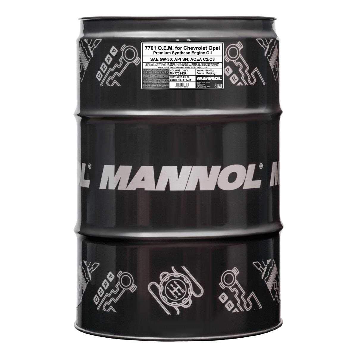 MANNOL 7701 Energy Formula OP 5W-30 208 L von MANNOL