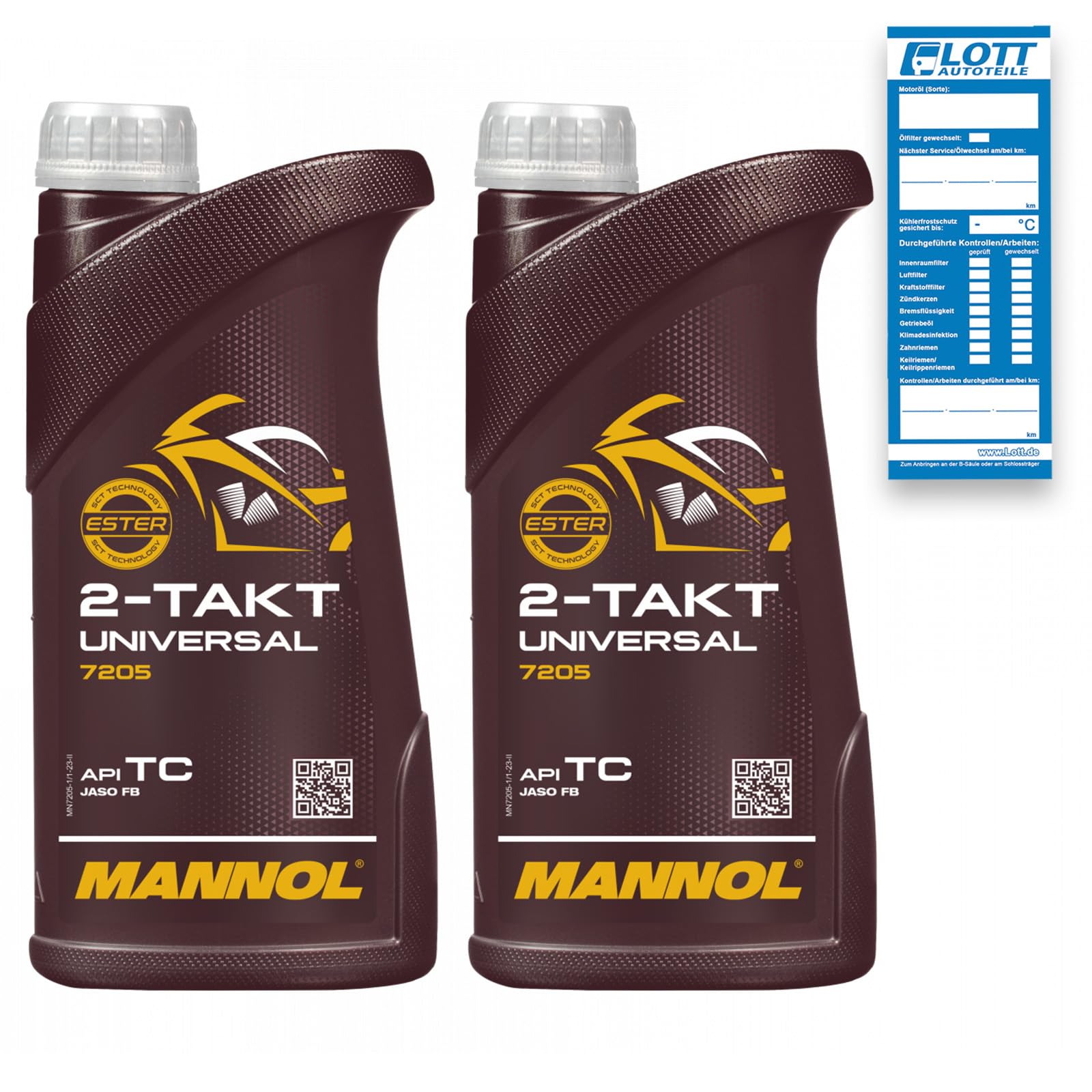 MANNOL 2X 1 Liter API TC UNIVERSAL 2-Takt Motoröl hochwertiges Öl Mineralölbasis von MANNOL