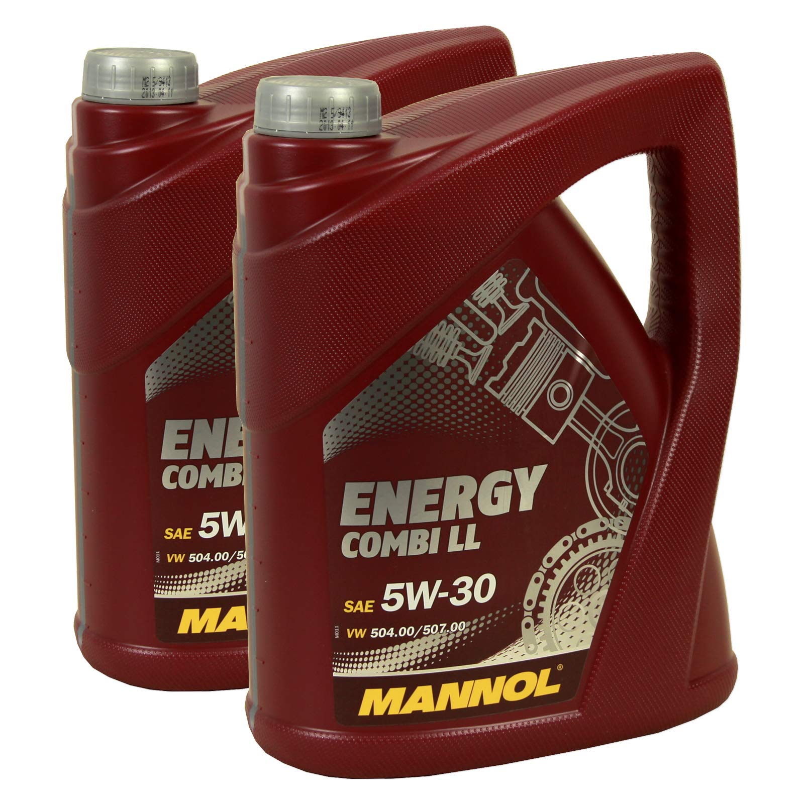 MANNOL 2X 5 Liter MOTORÖL Energy Combi LL 5W-30 MOTORENÖL + INSPEKTIONSAUFKLEBER von MANNOL