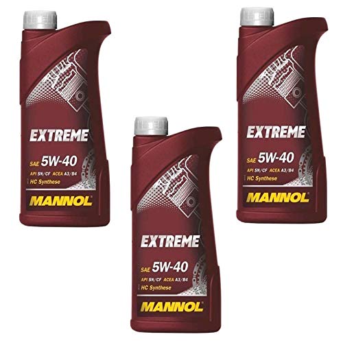 MANNOL 3 x 1L Extreme Motoröl SAE 5W40 SL/CF von MANNOL