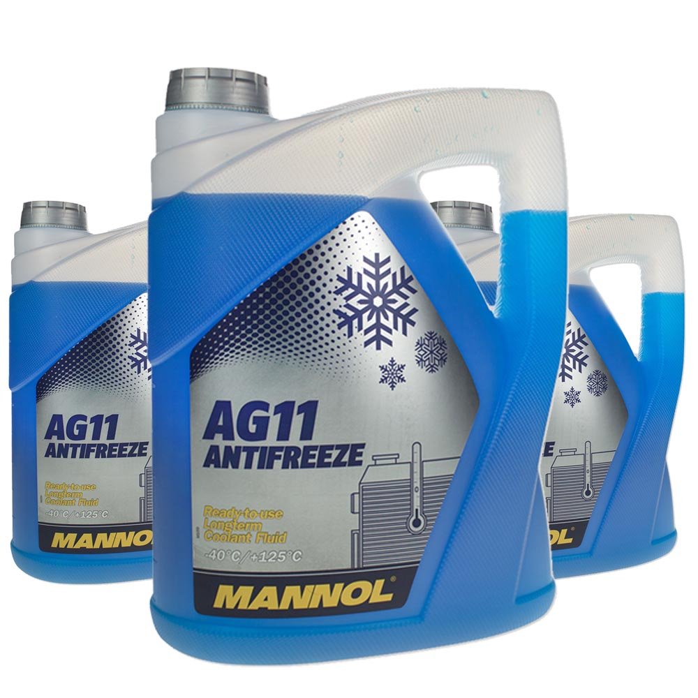 MANNOL 3 x 5L Longterm Antifreeze AG11-40°C/Kühlerfrostschutz Fertiggemisch Blau von MANNOL