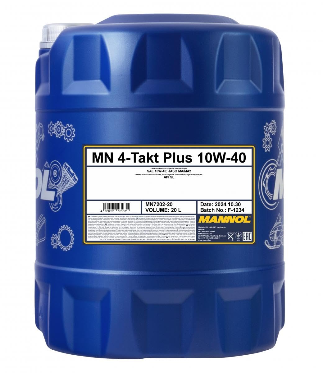 20L Mannol Motoröl Motorradöl 4-Takt Teilsynthetisch 10W-40 20L Mannol Motoröl Motorradöl 4-Takt Teilsynthetisch 10W-40 von MANNOL